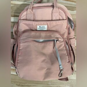 Rwoodlino Blush Pink Baby Diaper Backpack